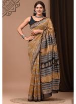 Chanderi Silk Multi Color Traditional Wear Printed Saree